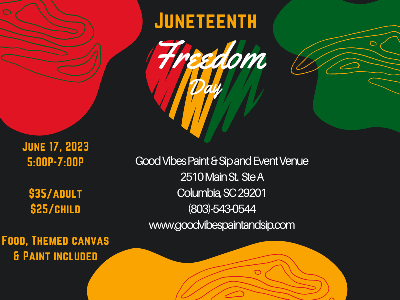 A poster for juneteenth freedom day.